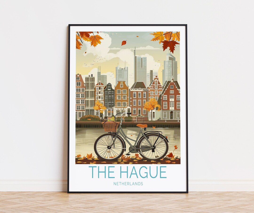The Hague Travel Poster, Netherlands Wall Art, the Hague Netherlands