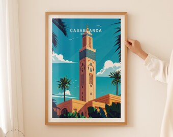 Casablanca Morocco Poster, Casablanca Morocco Wall Art, Morocco
