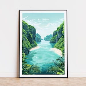 El Nido Philippinen Reise Poster, Philippinen Wandkunst, El Nido Druck, Wohnkultur, Geburtstagsgeschenk, Personalisierte Geschenke