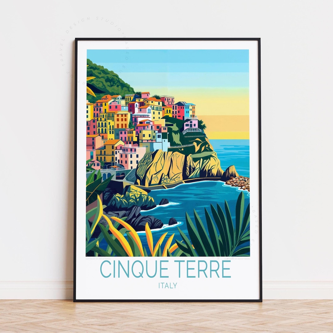 Cinque Terre Italy Travel Poster, Italy Wall Art, Cinque Terre Print ...