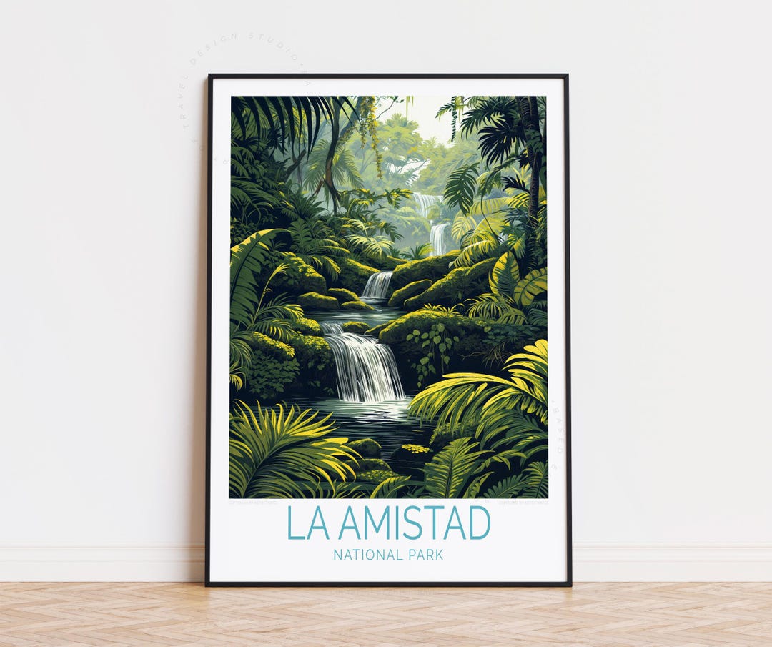 La Amistad National Park Travel Poster, Costa Rica Wall Art, La Amistad ...
