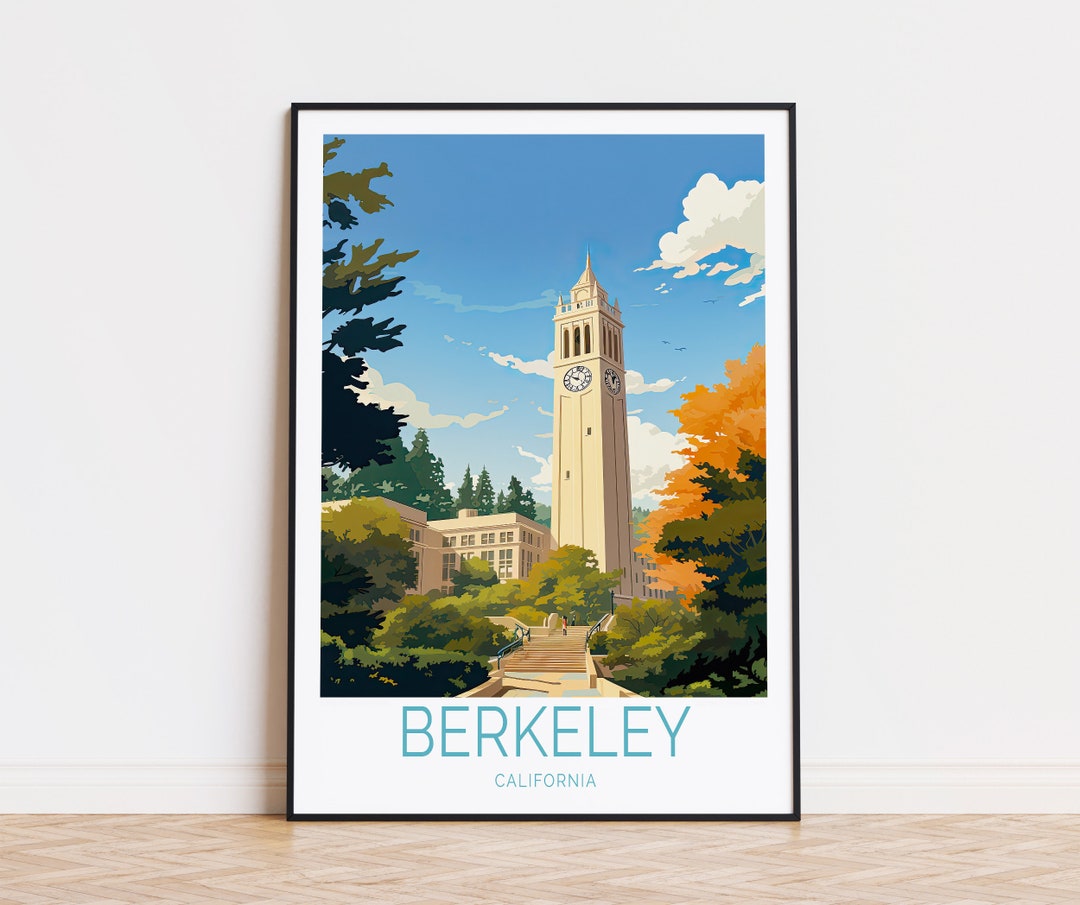 Berkeley Poster, California City Print, Berkeley California Wall Art ...