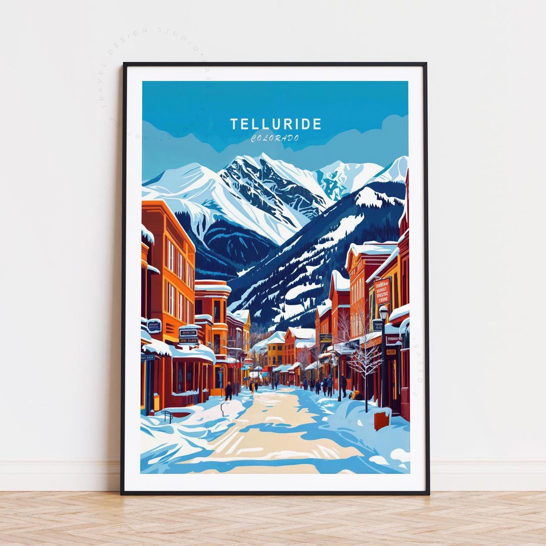 Telluride Travel Poster, Colorado Wall Art, Telluride Print, Birthday ...