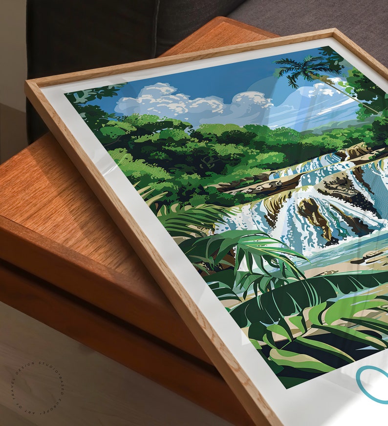 Ocho Rios Travel Poster, Jamaica Wall Art, Ocho Rios Print, Home Decor, Birthday Present