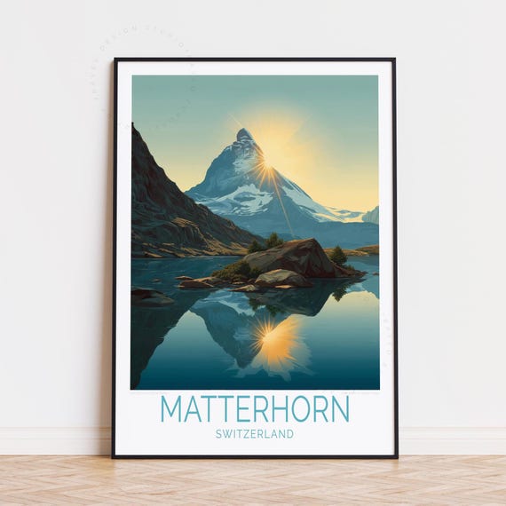 アクリル画 スイス マッターホルン 60cm x 84cm（A1） アクリル画