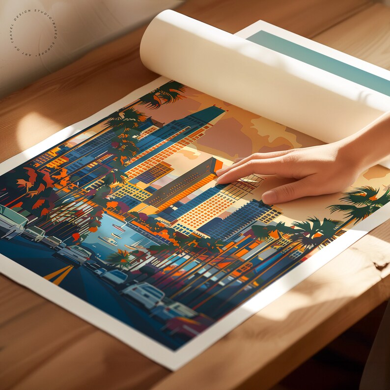 San Diego California Travel Poster, California Wall Art, Custom Travel