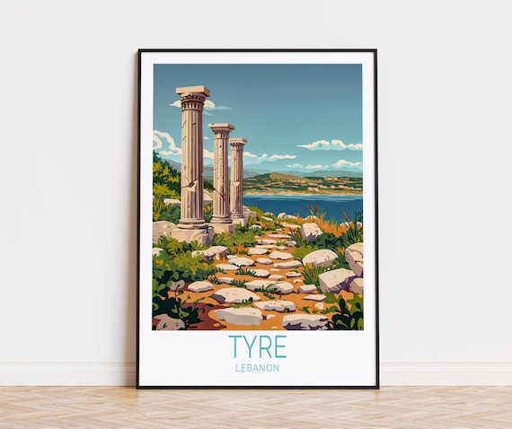 ティルレバノン旅行ポスター、レバノン壁アート、ティルプリント、室内