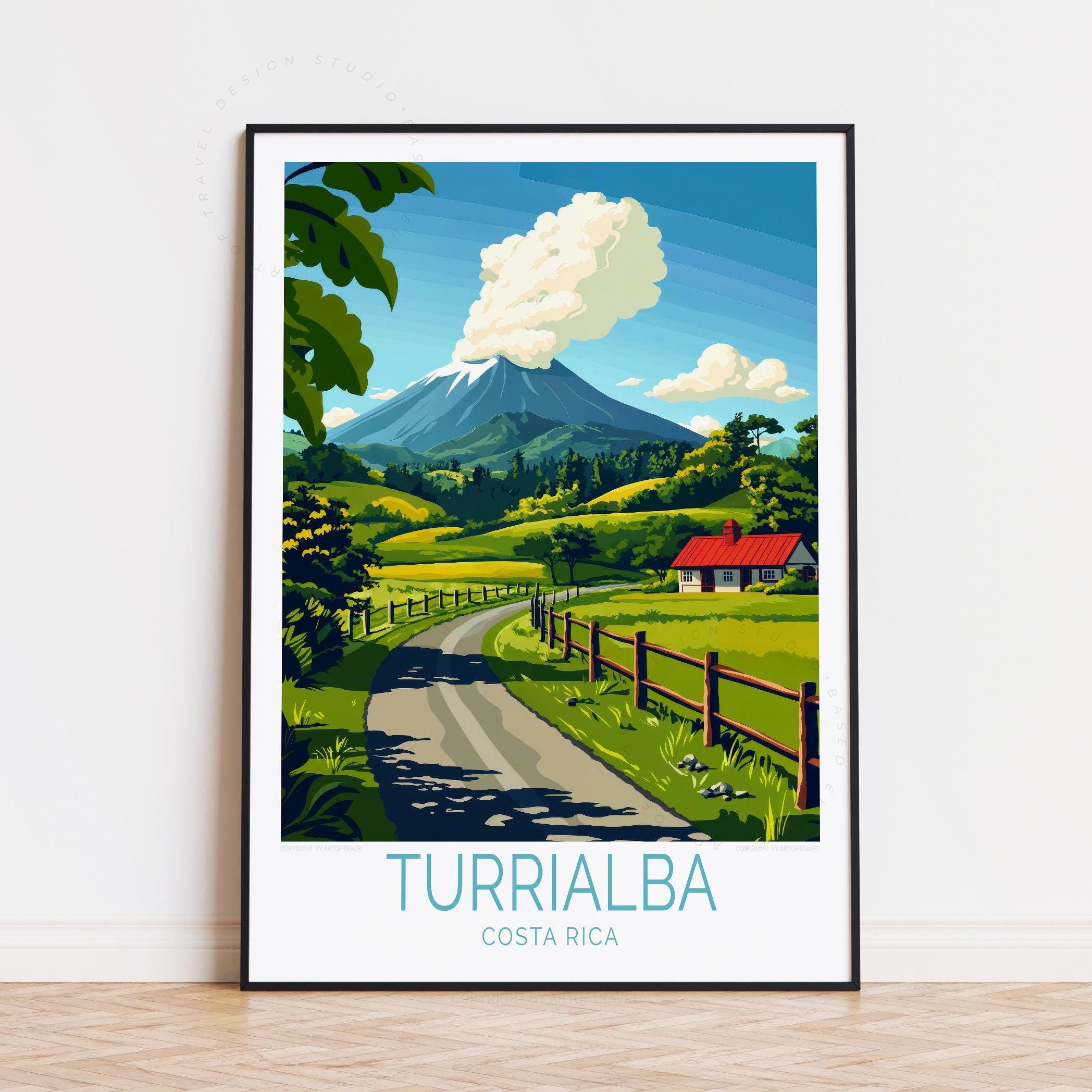 Turrialba Travel Poster, Costa Rica Wall Art, Turrialba Costa Rica Print, Birthday Gifts, Home Decor, Custom Travel Poster