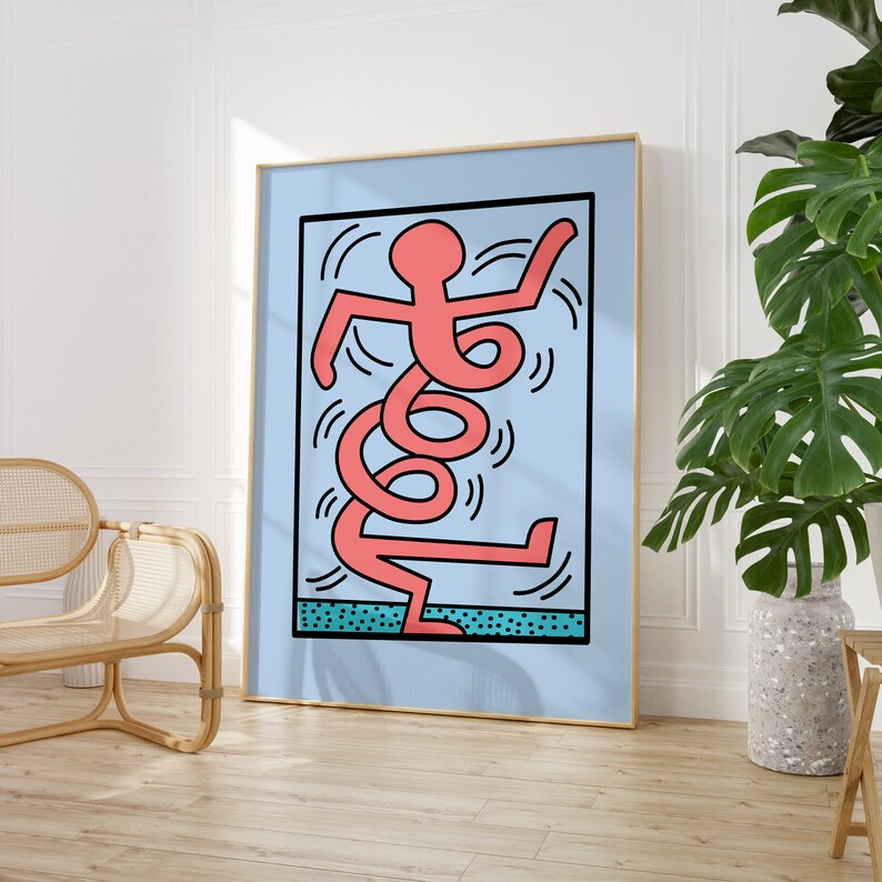 Keith Haring Art Keith Harin Prints Haring Posters Keith Etsy
