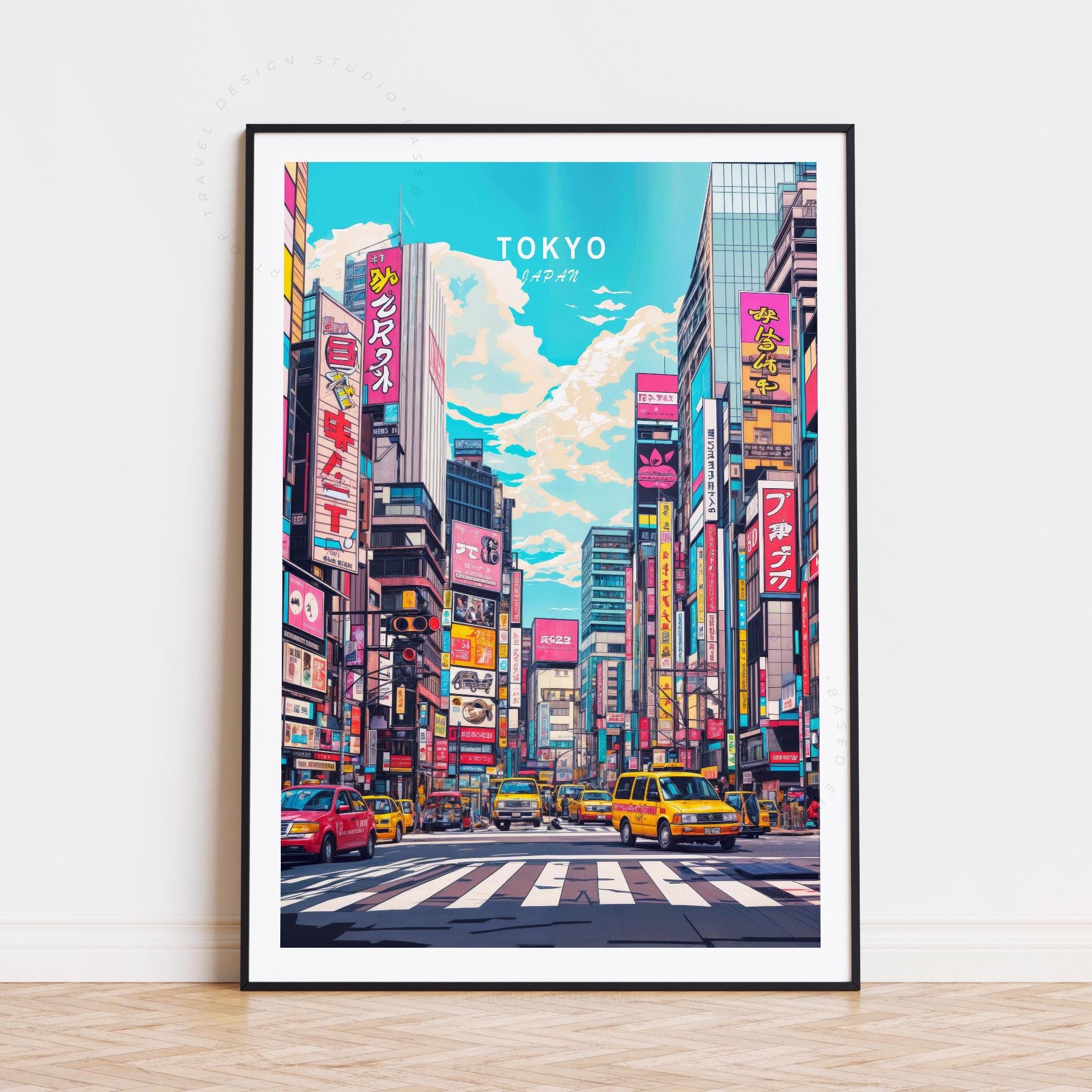 Tokyo Travel Poster, Japan Wall Art, Tokyo Japan Print, Home Decor