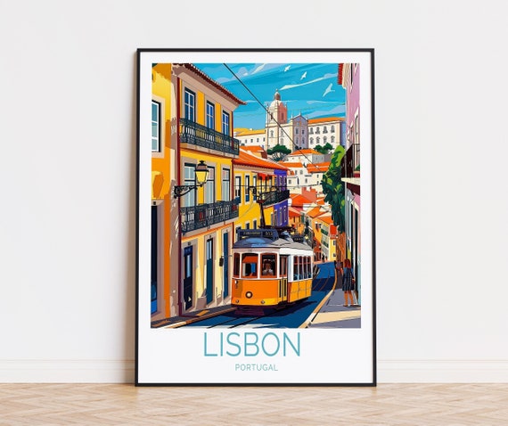 Lisbon Travel Poster, Lisbon Portugal Wall Art Poster, Travel Poster, Lisbon Wall Decor, Home Decor, Birthday Gift