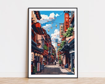 Tokyo Japan Print, Japan Tokyo Wall Art, Japanese City Decor, Tokyo Japan Travel Poster, Personalised Present, Wedding Gifts