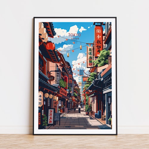 Tokyo Japan Print, Japan Tokyo Wall Art, Japanese City Decor