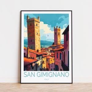 San Gimignano Reise Poster, Italien Wandkunst, Italien Stadt Poster, San Gimignano Wand Wohnkultur, Geburtstagsgeschenke, Italien Geschenke