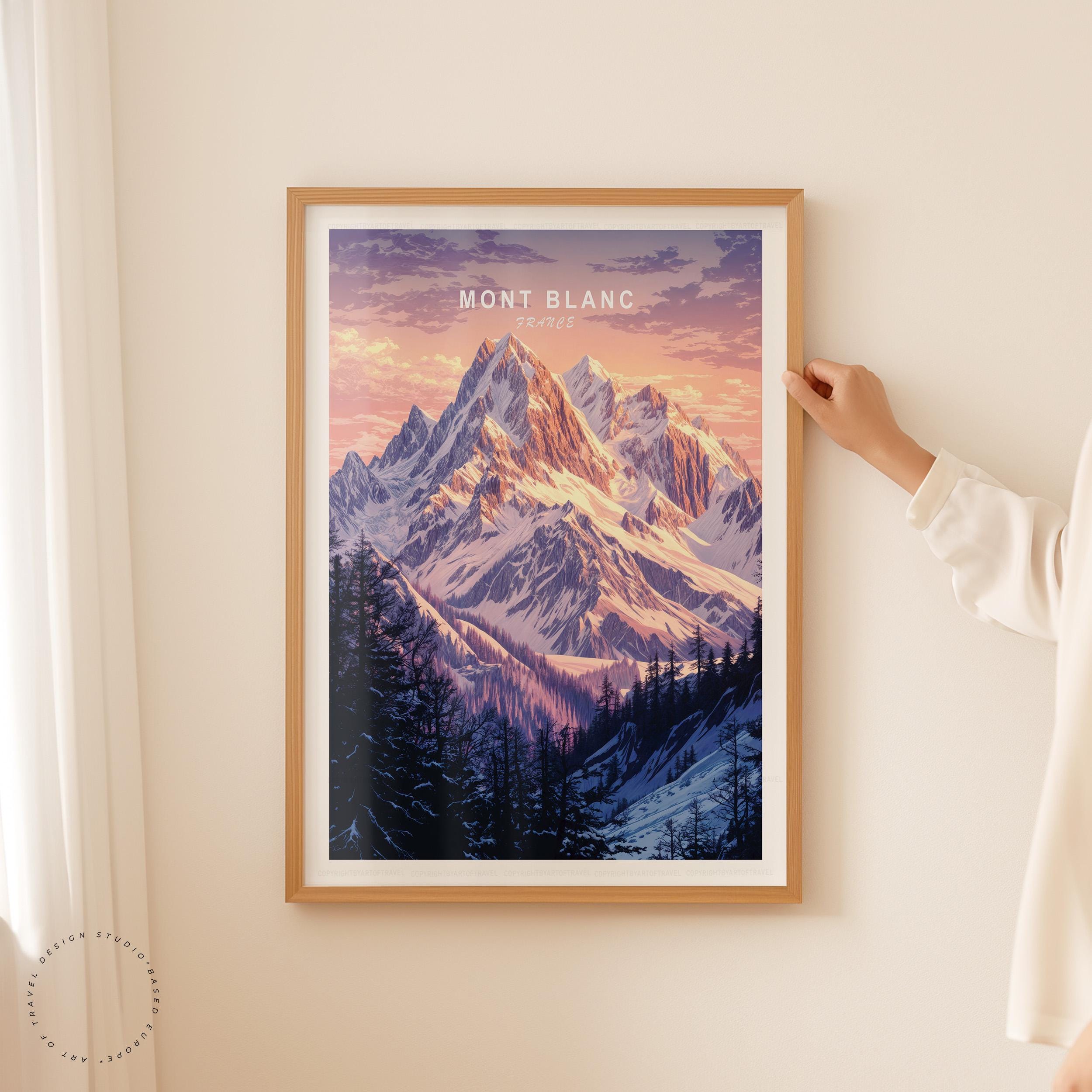 モンブラン フランス旅行ポスター、フランス ウォールアート