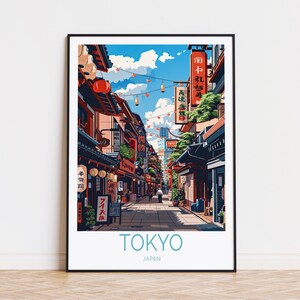 Cópia do cartaz de tóquio, decoração da arte da parede de tóquio do japão, cartaz da cidade japonesa, cartaz de viagem do japão, presente personalizado, presentes de casamento