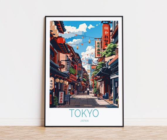 Tokyo Poster Print, Japan Tokyo Wall Art Decor, Japanese City