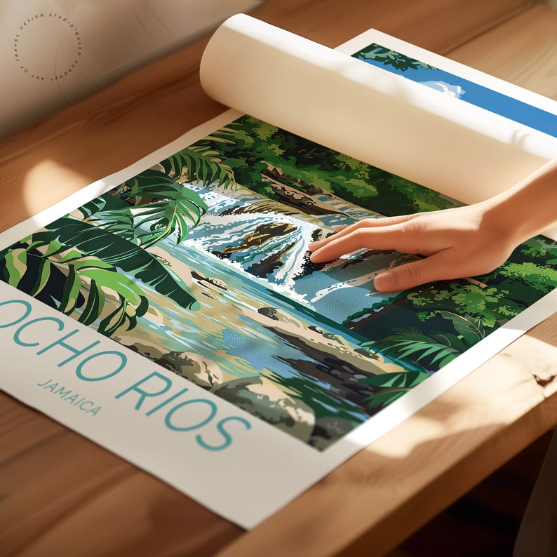 Ocho Rios Travel Poster, Jamaica Wall Art, Ocho Rios Print, Home Decor