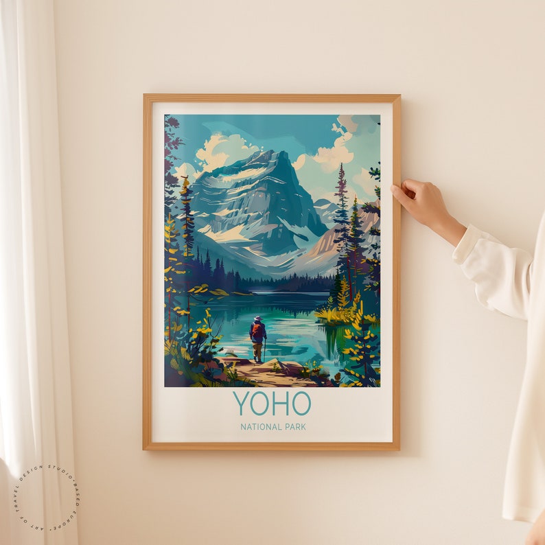 Yoho National Park Travel Poster, Canada Wall Art, Yoho National Park