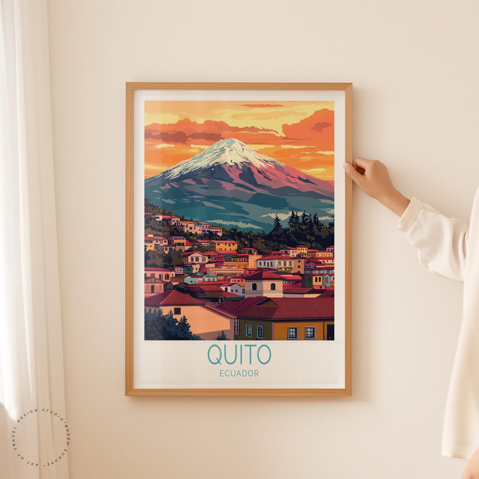 Quito Ecuador Travel Poster Ecuador Wall Art Quito Print Birthday 