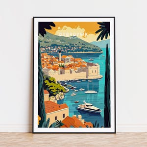 Dubrovnik Croatia Travel Poster, Croatia Dubrovnik City Wall Art, Croatia Decor, Croatia Travel Gifts, Personalised Gifts