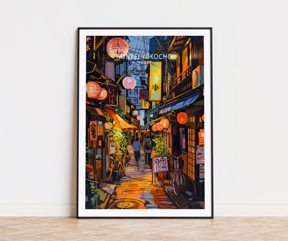 Nonbei Yokocho Print, Tokyo Nonbei Yokocho Wall Art