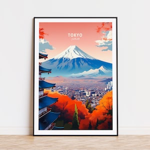 Tokyo Japan Travel Poster, Japan Wall Art, Tokyo Custom Travel Poster, Home Decor, Birthday Gifts, Wedding Present