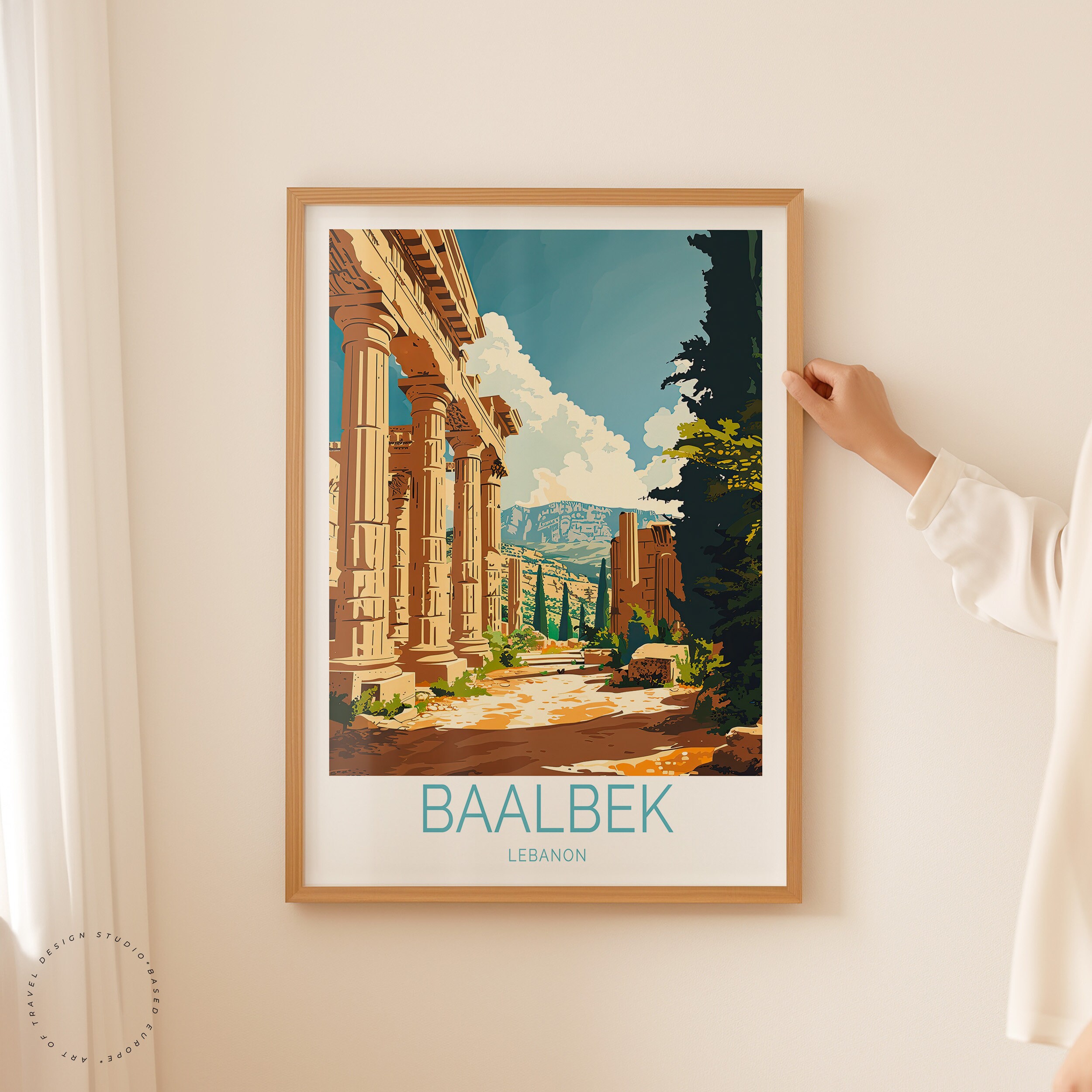 Baalbek Travel Print, Lebanon Baalbek Travel Wall Art, Baalbek Temple ...