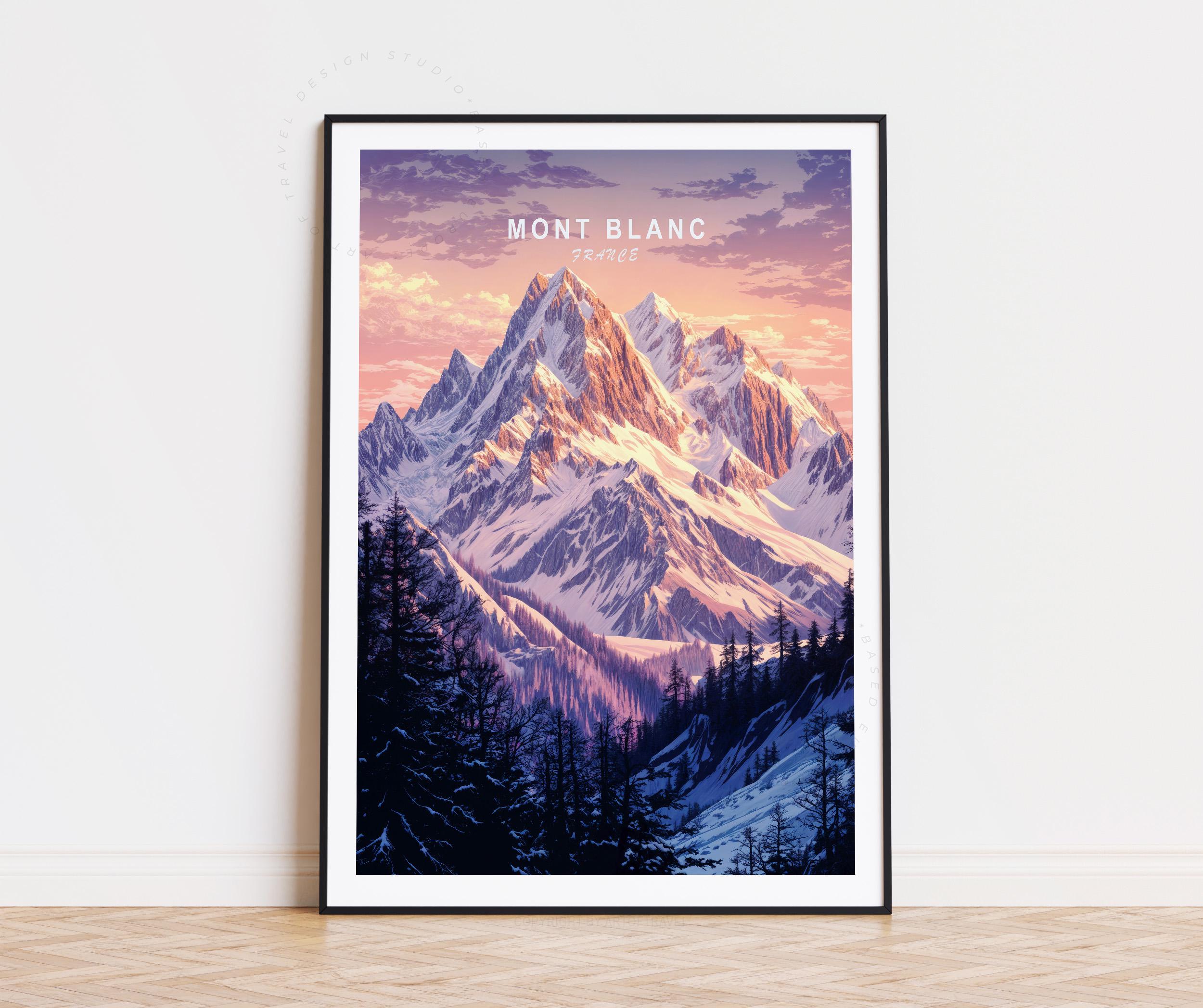 モンブラン フランス旅行ポスター、フランス ウォールアート