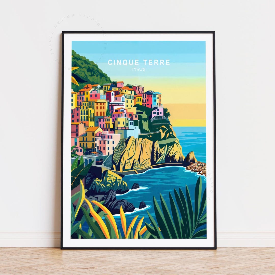 Cinque Terre Travel Poster, Italy Wall Art, Cinque Terre Print, Home ...