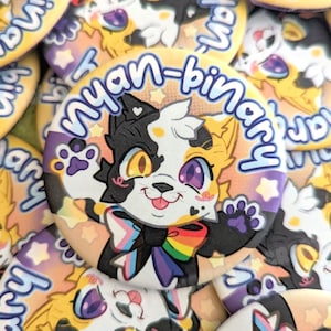 Nyan-binary - Large Button