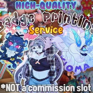 Furry Badge Printing & Laminating Service