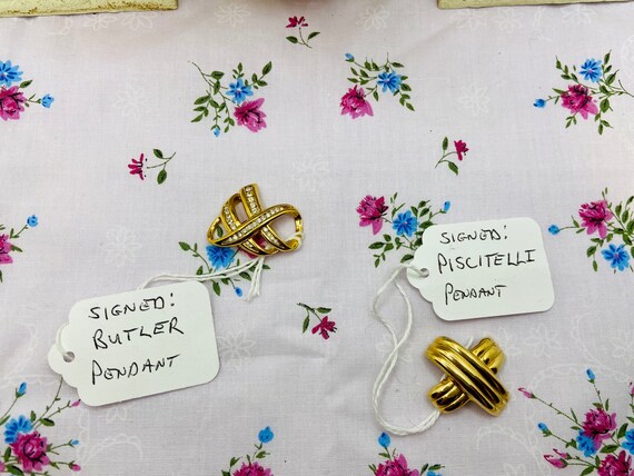 Butler or Piscitelli Signed Gold Necklace Designe… - image 6