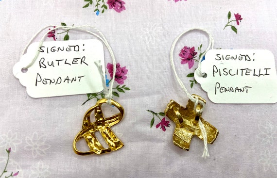 Butler or Piscitelli Signed Gold Necklace Designe… - image 7