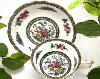 Paragon “Tree of Kashmir” Teacup Set Made in England Vintage Tea Cup and Saucer