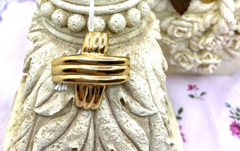 Butler or Piscitelli Signed Gold Necklace Designer Pendant image 2