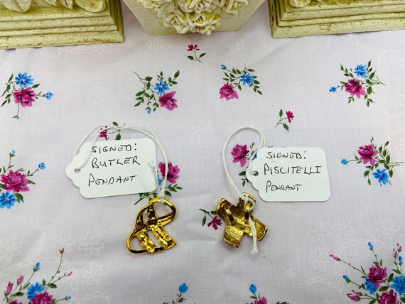 Butler or Piscitelli Signed Gold Necklace Designe… - image 9