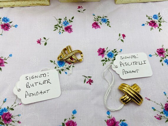 Butler or Piscitelli Signed Gold Necklace Designe… - image 8