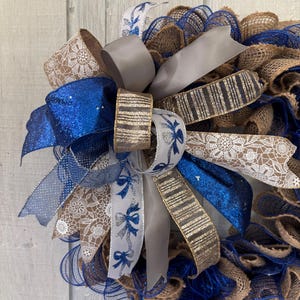 Burlap Wreath, Fall Wreath, All Season wreath for door, wreath, gift, wreath, anniversary gift, Christmas Wreath