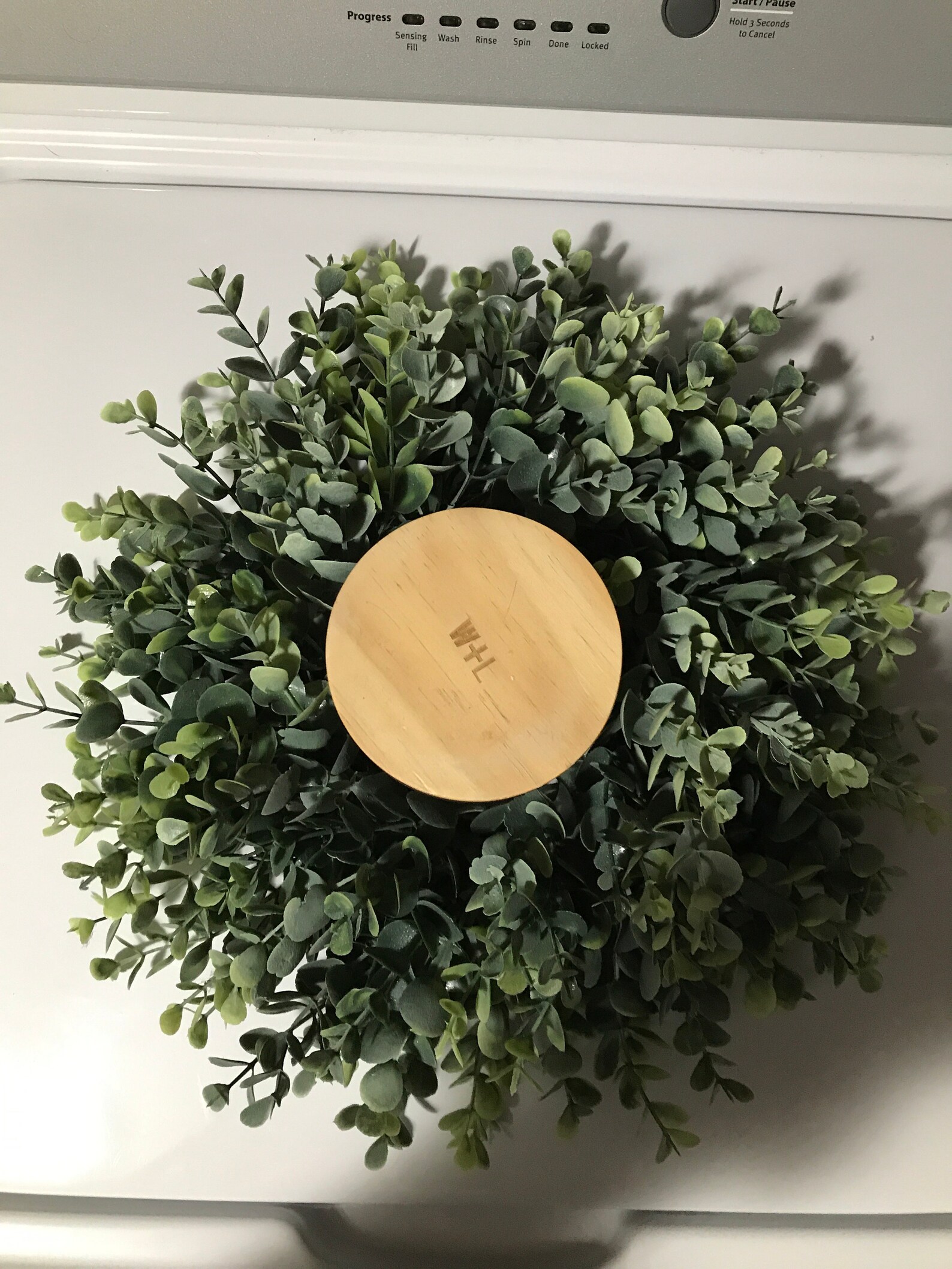 Small Candle Ring Frosted Eucalyptus Candle Ring Eucalyptus Etsy UK