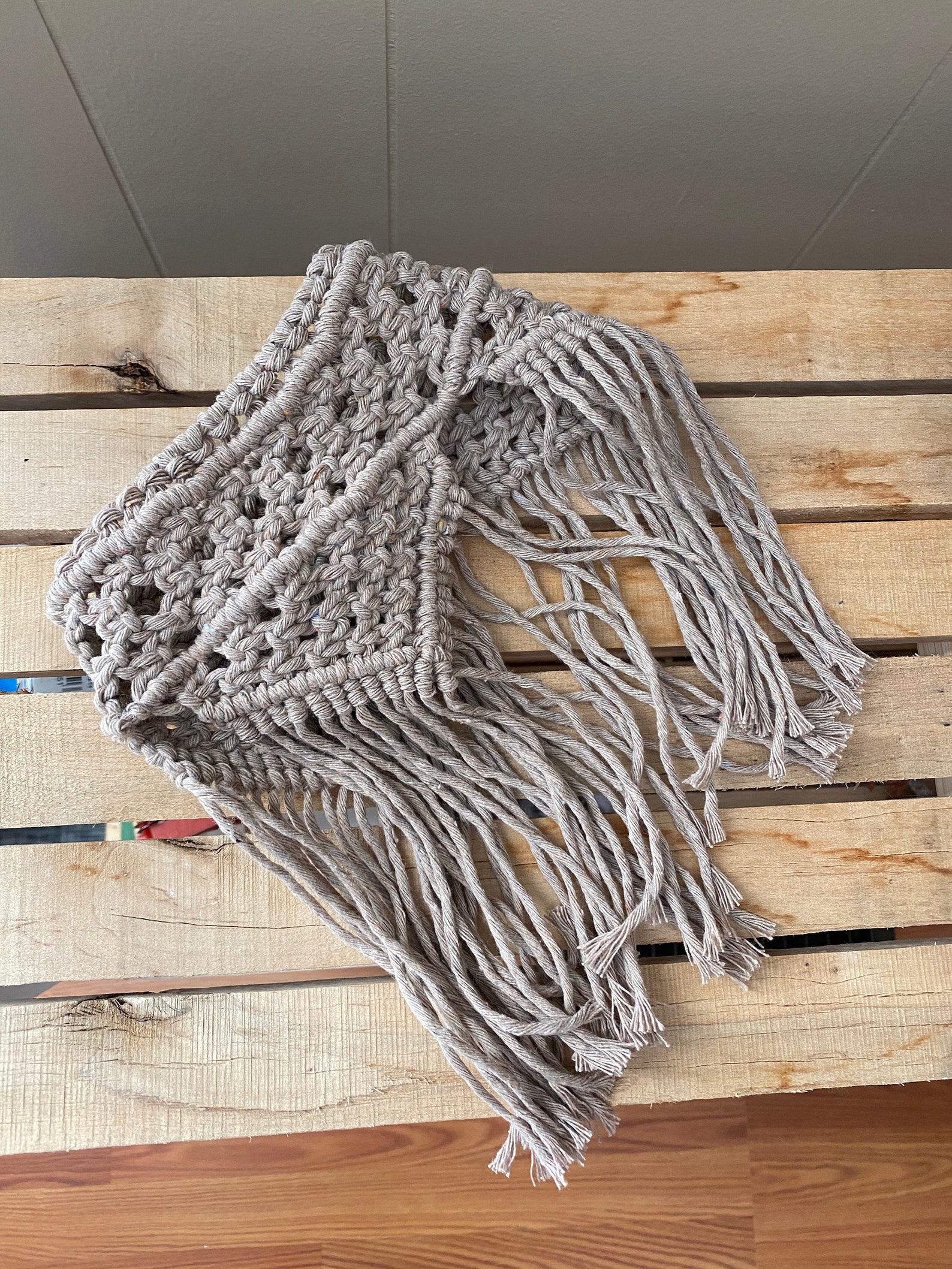 Macrame Jar Cover 64 Oz Etsy