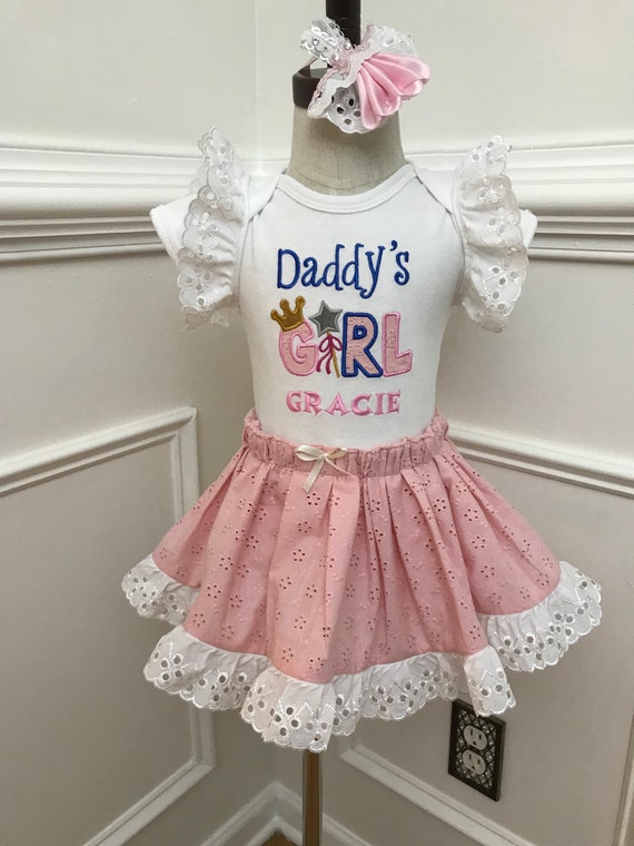 Daddy's Little Girl, Girl's Skort, Skirt, Shorts, Custom Made