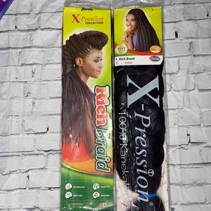 X-pression braids hair extensions, 82 inches.