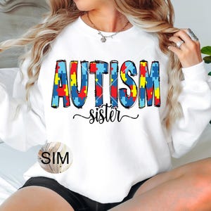Archivo PNG de Hermana con Autismo, Letra PNG de Rompecabezas de Autismo, Diseño Digital de Sublimación, PNG para Sublimación, Descarga Instantánea PNG, Tobogán de Agua PNG, DTF