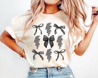 Coquette Bows PNG File, Coquette Bows And Lightning Bolts PNG, Black Coquette Bows Png, Sublimation Digital PnG Download, UV DtF PnG