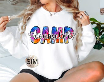 Camp Counselor PNG File, Tie Dye PNG, Summer Camp PnG Sublimation Digital Design, PNG for Sublimation, Instant Download, PnG Waterslide