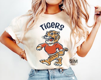 Tiger PNG-Datei, Tiger Fußball Maskottchen PNG, Tiger Cheer Maskottchen PNG, Sublimation Digital Design, PnG für Sublimation Sofort-Download, UVDtF