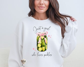 Augurk png-bestand, Just A Girl Who Loves Augurken png, augurk coquette Bow png sublimatie digitale png-download, UV-dtf png