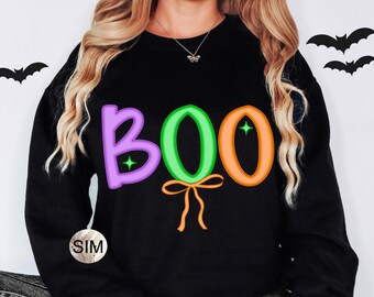 Neon Halloween PNG File, Boo Halloween PnG, Sublimation Digital Design, PNG for Sublimation, PnG Instant Download, UvDtf Design, Dtf Png