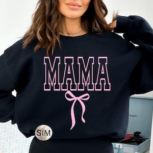 Archivo PNG de letras de Mama College, lazo rosa de Mama Coquette PNG, lazo de Mama Coquette para el Día de la Madre Png, descarga digital PNG, UV DtF PnG
